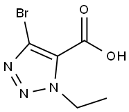 4-溴-1-乙基-1H-1,2,3-三唑-5-羧酸 结构式