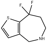 8,8-二氟-5,6,7,8-四氢-4H-噻吩并[3,2-C]氮杂卓 结构式