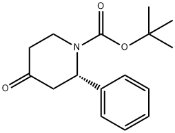 (S)-4-氧代-2-苯基哌啶-1-甲酸叔丁酯 结构式
