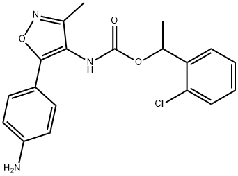 1-(2-chlorophenyl)ethyl(5-(4-aminophenyl)-3-methylisoxazol-4-yl)carbamate 结构式