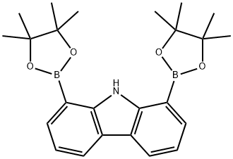 1,8-双(4,4,5,5-四甲基-1,3,2-二氧杂硼烷-2-基)-9H-咔唑 结构式