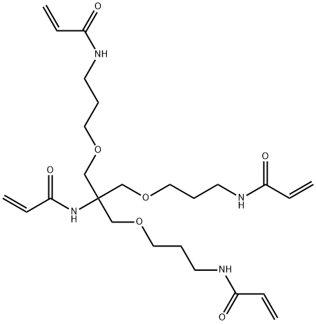 N-[三(3-丙烯酰胺丙甲醚)甲基]丙烯酰胺 结构式