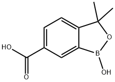 1-羟基-3,3-二甲基-1,3-二氢苯并[C][1,2]氧杂硼杂环戊烯-6-羧酸 结构式