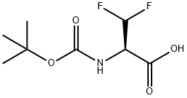 2-((叔丁氧羰基)氨基)-3,3-二氟丙酸 结构式