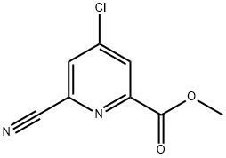 2-PYRIDINECARBOXYLIC ACID, 4-CHLORO-6-CYANO-, METHYL ESTER 结构式