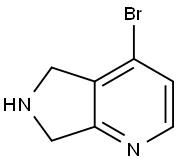 4-溴-6,7-二氢-5H-吡咯并[3,4-B]吡啶 结构式