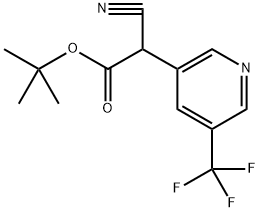 tert-butyl cyano[5-(trifluoromethyl)pyridin-3-yl]acetate 结构式