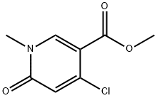 4-氯-1-甲基-6-氧代-1,6-二氢吡啶-3-羧酸甲酯 结构式