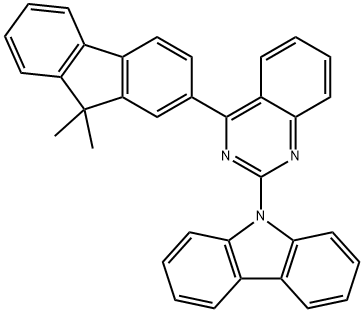 N-(4-(9,9-二甲基芴-2-基)喹唑啉-2-基)咔唑 结构式