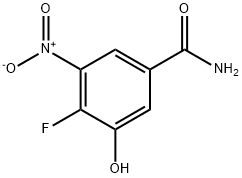 4-氟-3-羟基-5-硝基苯甲酰胺 结构式