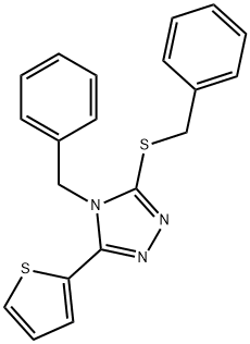 4-苄基-3-(苄基硫代)-5-(噻吩-2-基)-4H-1,2,4-三唑 结构式