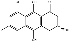 1(2H)-Anthracenone, 3,4-dihydro-3,8,9,10-tetrahydroxy-6-methyl-, (3R)- 结构式