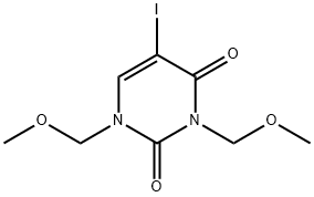 5-碘-1,3-双(甲氧基甲基)嘧啶-2,4(1H,3H)-二酮 结构式