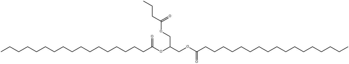 1,2-硬脂酸-3-丁酸甘油三酯 结构式