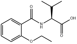 (2-乙氧基苯甲酰基)缬氨酸 结构式