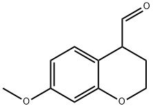 2H-1-Benzopyran-4-carboxaldehyde, 3,4-dihydro-7-methoxy- 结构式