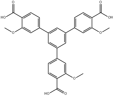 1,3,5-三(3-甲氧基-4-羧基苯基)苯 结构式