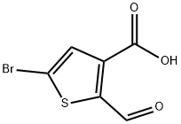 5-溴-2-甲酰基噻吩-3-羧酸 结构式