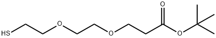 巯基-二聚乙二醇-丙酸叔丁酯 结构式