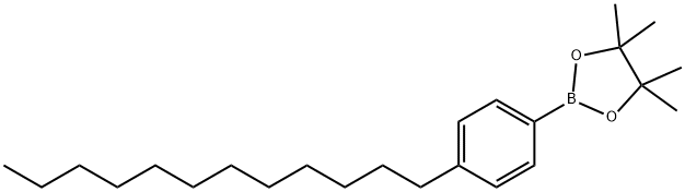 2-(4-十二烷基苯基)-4,4,5,5-四甲基-1,3,2-二氧杂硼杂环戊烷 结构式