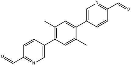 5,5'-(2,5-二甲基-1,4-苯基)二甲基吡啶醛 结构式