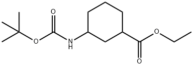 tert-Butoxycarbonylamino-cyclohexanecarboxylic acid ethyl ester 结构式