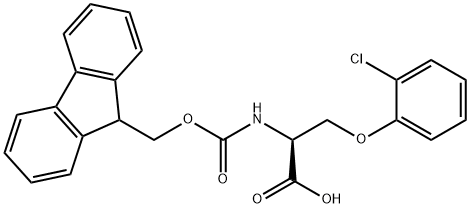 FMOC-O-(2-氯苯基)-L-丝氨酸 结构式