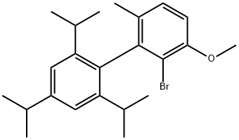 2-溴-2',4',6'-三异丙基-3-甲氧基-6-甲基-1,1'-联苯 结构式