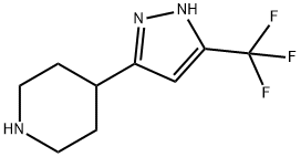 4-(5-(三氟甲基)-1H-吡唑-3-基)哌啶 结构式