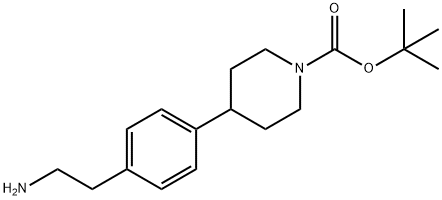 TERT-BUTYL 4-(4-(2-AMINOETHYL)PHENYL)PIPERIDINE-1-CARBOXYLATE 结构式