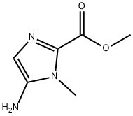 5-氨基-1-甲基-1H-咪唑-2-羧酸甲酯 结构式