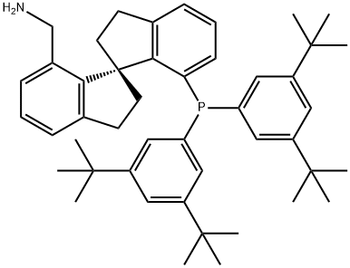 (S)-7'-[BIS[3,5-BIS(TERT-BUTYL)PHENYL]PHOSPHINO]-2,2',3,3'-TETRAHYDRO-1,1'-SPIROBI[1H-INDENE]-7-METHANAMINE 结构式