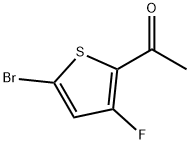 1-(5-溴-3-氟噻吩-2-基)乙烷-1-酮 结构式