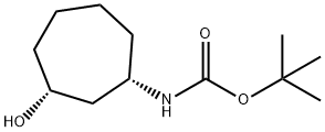 (1S,3R)-(3-Hydroxy-cycloheptyl)-carbamic acid tert-butyl ester 结构式