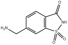 6-(氨甲基)苯并[D]异噻唑-3(2H)-酮1,1-二氧化物 结构式