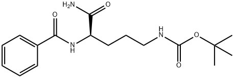N1-benzoyl-N4-Boc-D-ornithine amide 结构式