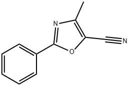 4-methyl-2-phenyloxazole-5-carbonitrile 结构式