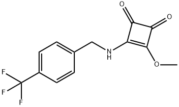 3-Cyclobutene-1,2-dione, 3-methoxy-4-[[[4-(trifluoromethyl)phenyl]methyl]amino]- 结构式