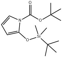 2-((叔丁基二甲基甲硅烷基)氧基)-1H-吡咯-1-羧酸叔丁酯 结构式