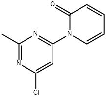 4-Chloro-2-methyl-6-(1H-pyridin-2-one)pyrimidine 结构式