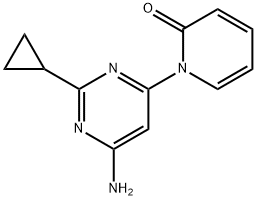 4-Amino-2-cyclopropyl-6-(1H-pyridin-2-one)pyrimidine 结构式