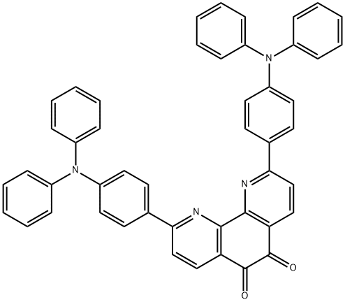 2,9-bis[4-(diphenylamino)phenyl]-1,10-phenanthroline-5,6-dione 结构式