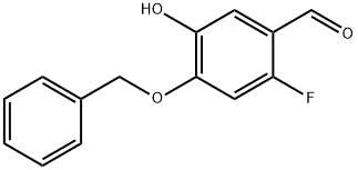 Benzaldehyde, 2-fluoro-5-hydroxy-4-(phenylmethoxy)- 结构式