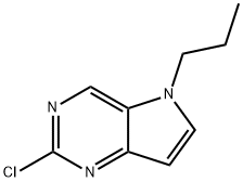 2-氯-5-乙基-5H-吡咯并[3,2-D]嘧啶 结构式
