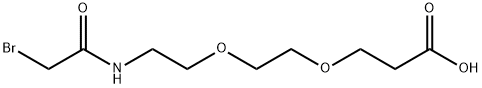 N-溴乙酰基-二聚乙二醇-羧酸 结构式