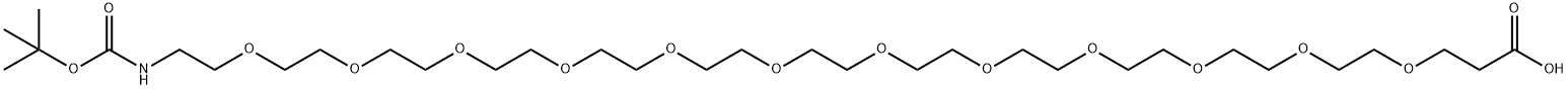 Boc-NH-PEG12-丙酸 结构式