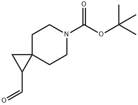 1-甲酰基-6-氮杂螺[2.5]辛烷-6-羧酸叔丁酯 结构式