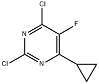 2,4-二氯-6-环丙基-5-氟嘧啶 结构式