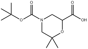 4-(1,1-二甲基乙基)6,6-二甲基-2,4-吗啉二甲酸酯 结构式