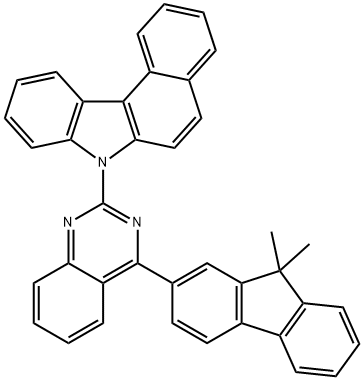 7-(4-(9,9-二甲基芴-2-基)喹唑啉-2-基)-7H-苯并[C]咔唑 结构式